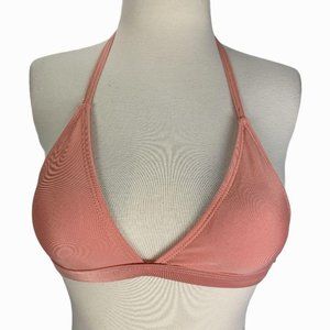 Shein Small Bikini Top NWOT Coral Pink Triangle